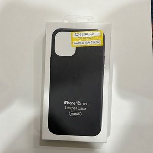 Apple IPhone 12 mini Leather Case Black Black